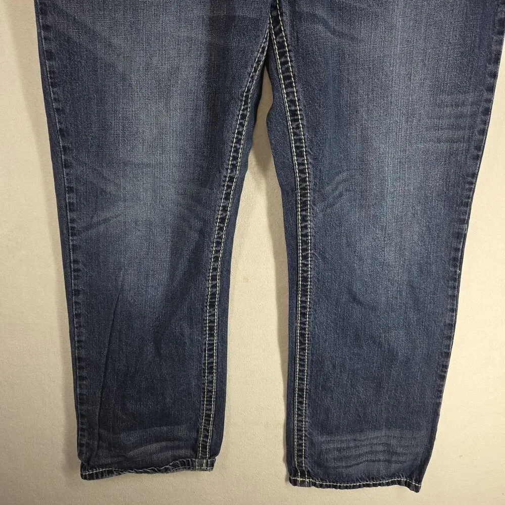 Vtg Faded Glory Mens Relaxed Fit Blue Denim Jeans Size 38x32 Cotton Y2k 2000s